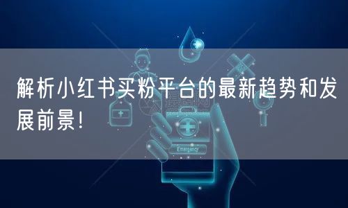 解析小红书买粉平台的最新趋势和发展前景！